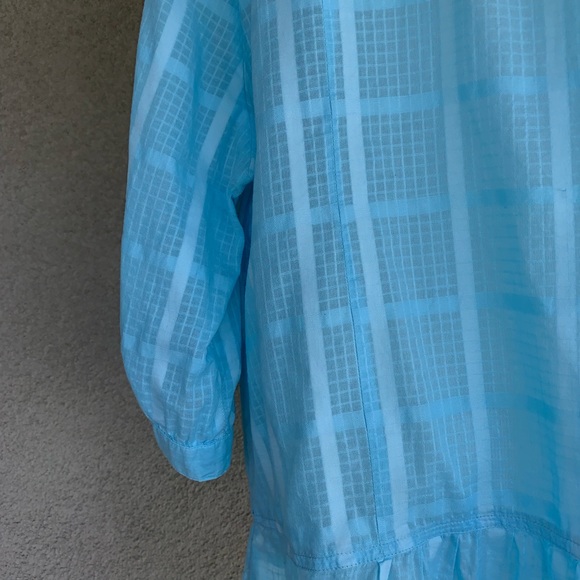 🔥5/$20🔥 “Yessica” Turquoise Blue 100% Cotton Tunic - Picture 8 of 8